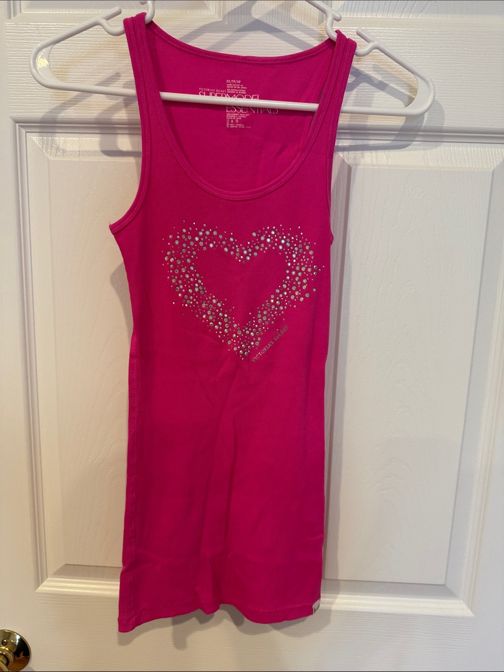 Victoria's Secret Hot Pink Ribbed Tank Top